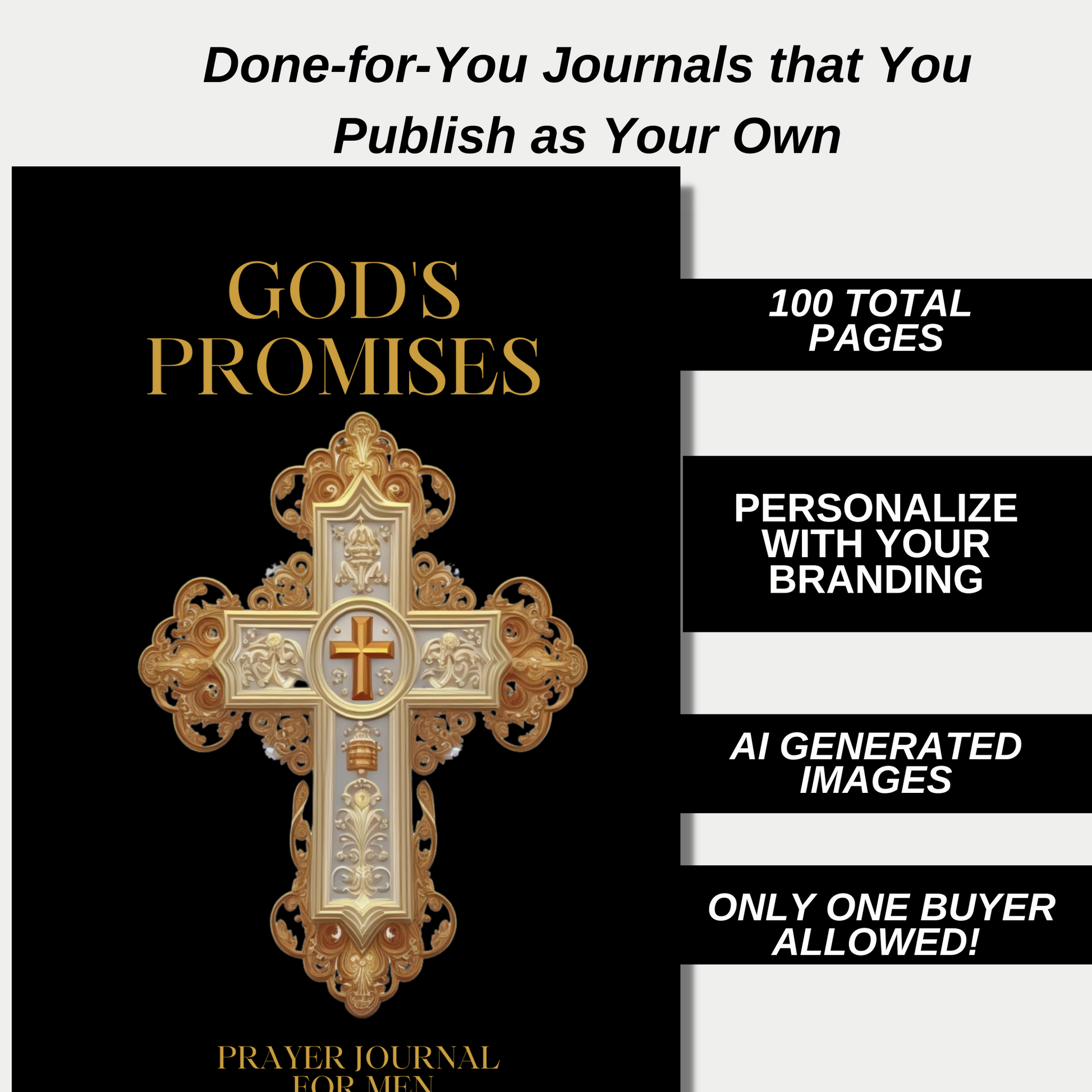 God's Promises Prayer Journal for Men (Amazon & The Book Patch for spiral)