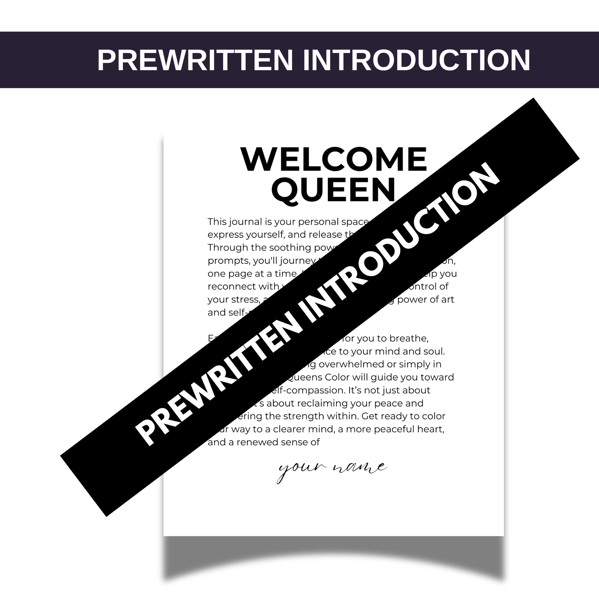 Queens Color Anxiety Journal & Coloring Book