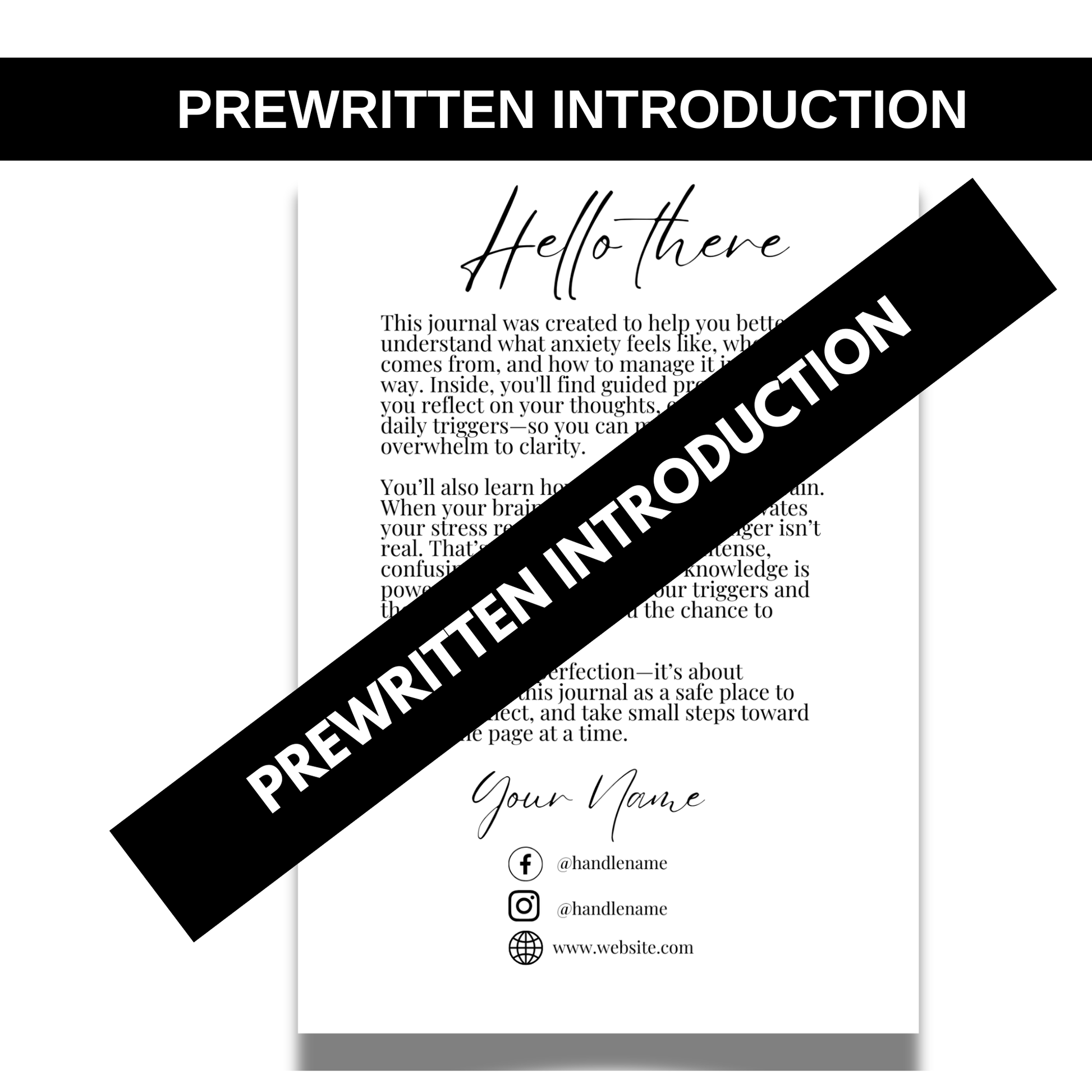 Anxious Feelings Journal