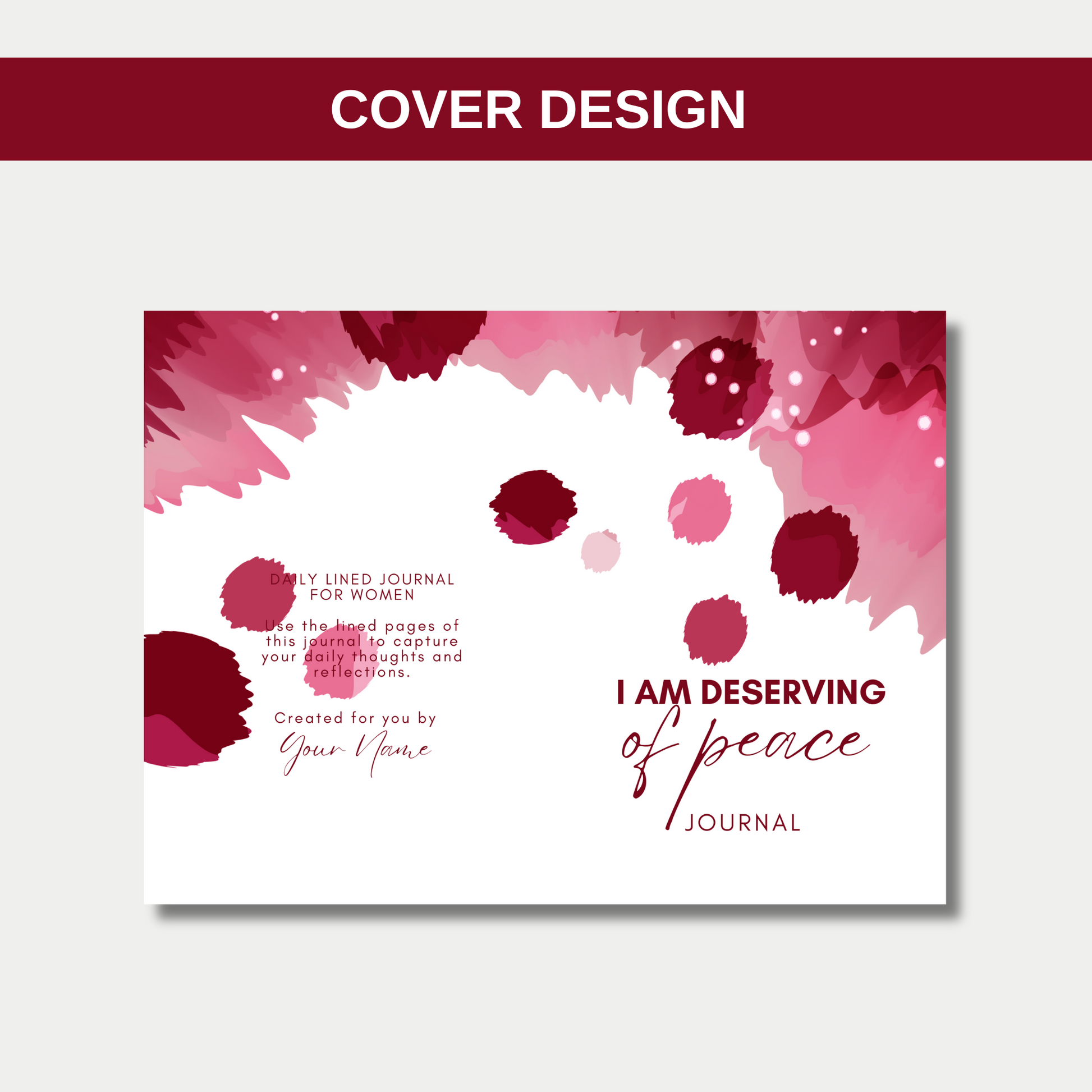 I Am Deserving of Peace Journal Notebook