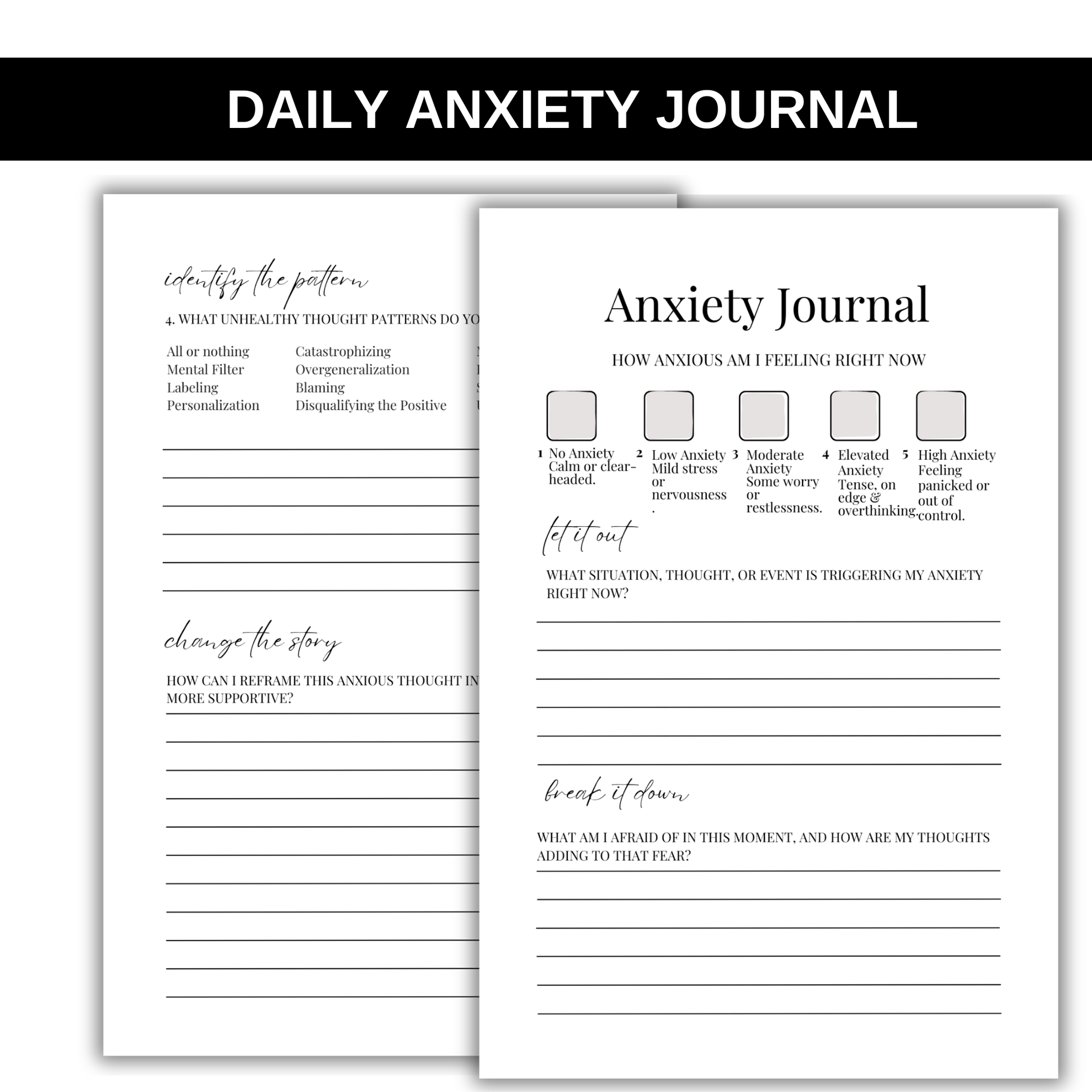 Anxious Feelings Journal