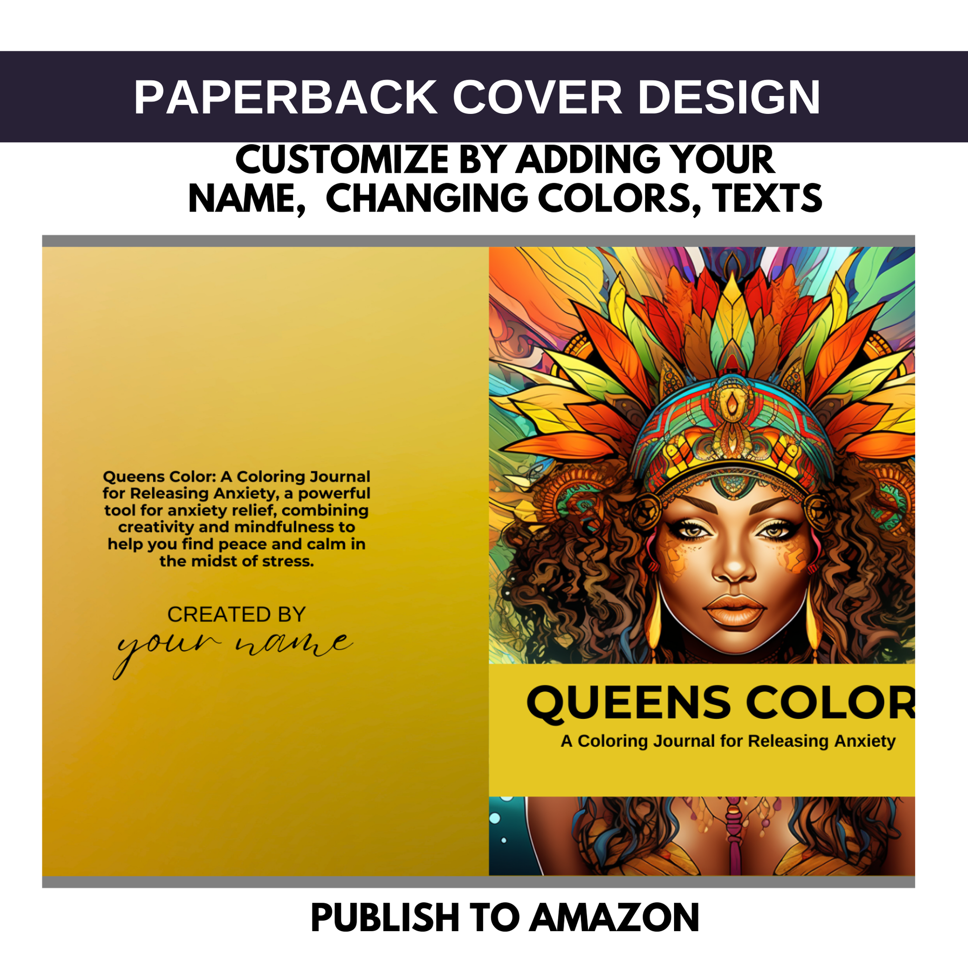 Queens Color Anxiety Journal & Coloring Book