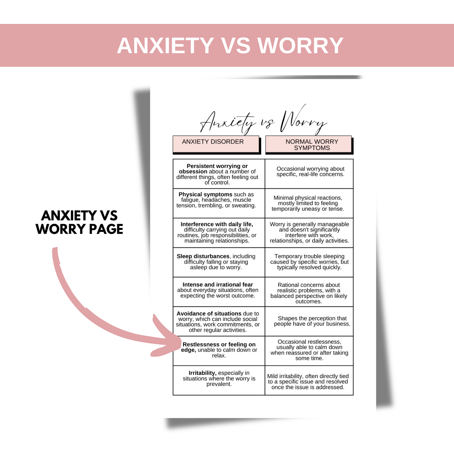 Anxiety Go Away Journal for Women
