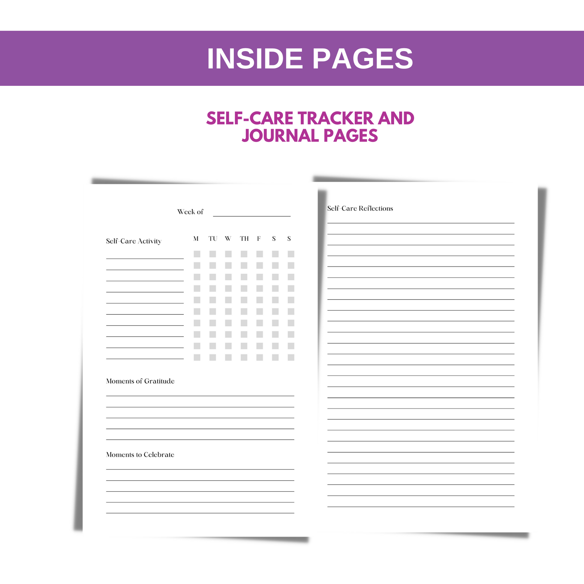 Positive Mind Spiral Self Care Journal for KDP Amazon & The Book Patch