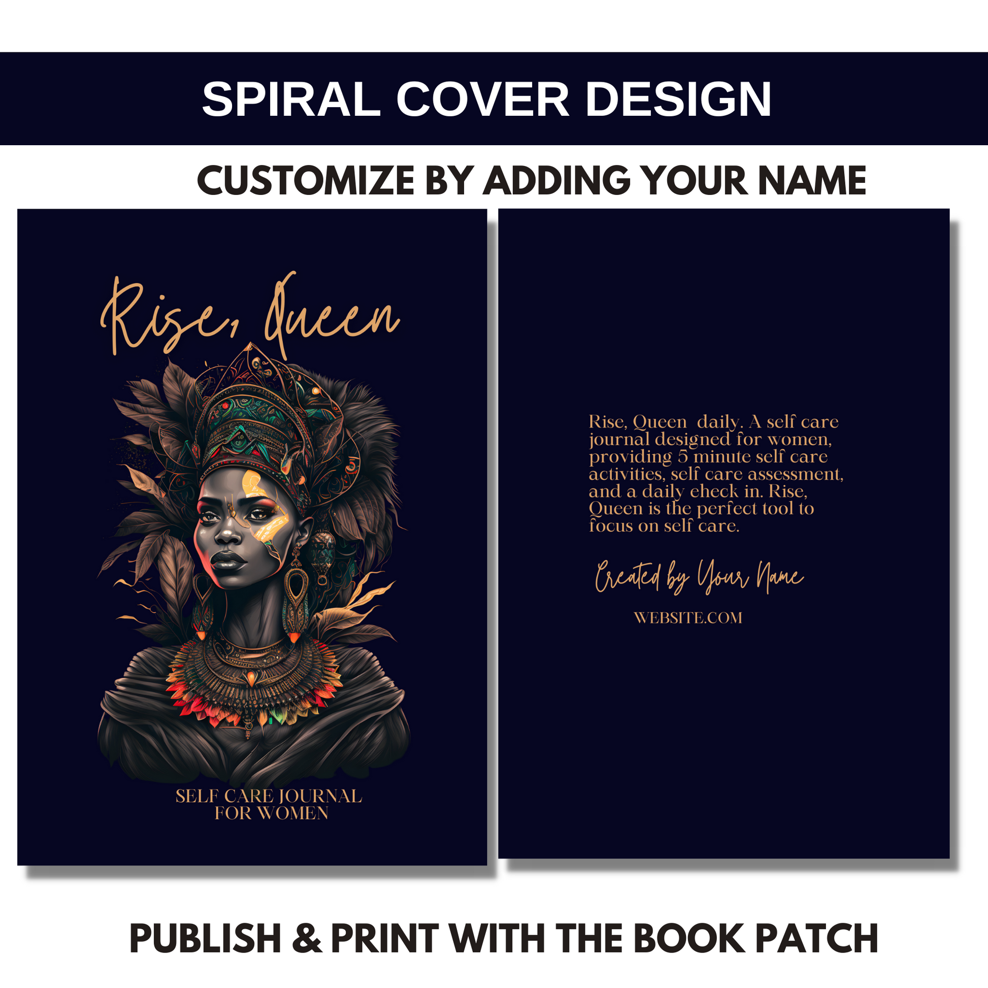 Rise, Queen Self Care Journal for KDP Amazon & The Book Patch