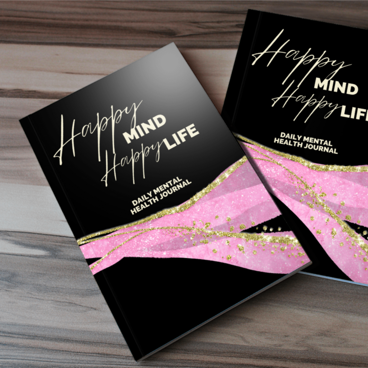 Happy Mind Happy Life Mental Health Journal for KDP Amazon & The Book Patch