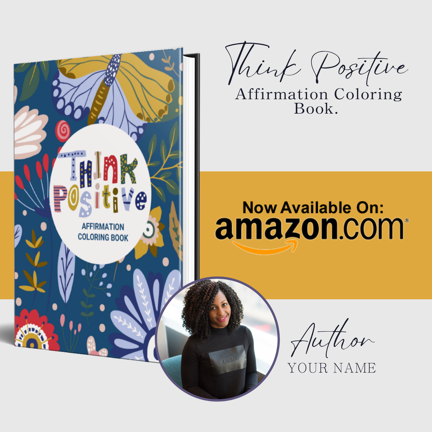 Think Positive Affirmation Coloring Book