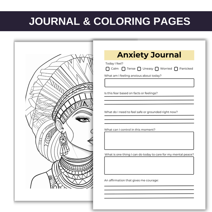 Queens Color Anxiety Journal & Coloring Book