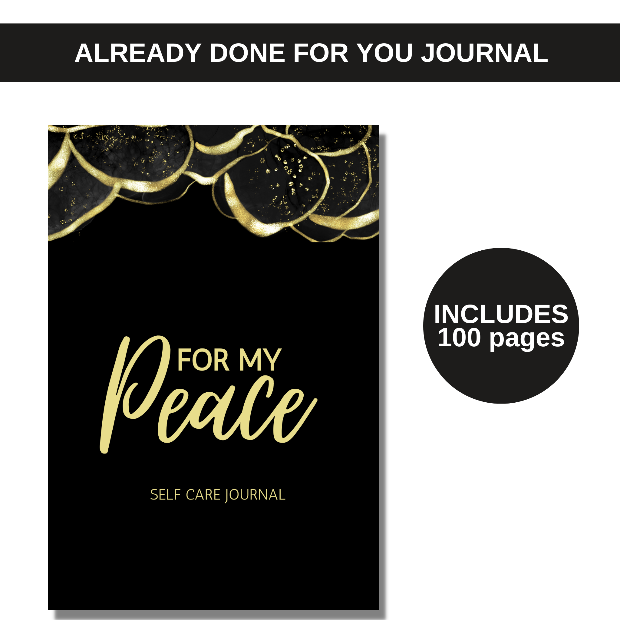 For My Peace Spiral Self Care Journal for KDP Amazon & The Book Patch